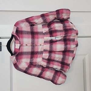 🆕️ NWT, New With Tags, Jumping Beans Girls 5, Pink Flannel Shirt